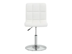 Silla de comedor de cuero sintético blanco