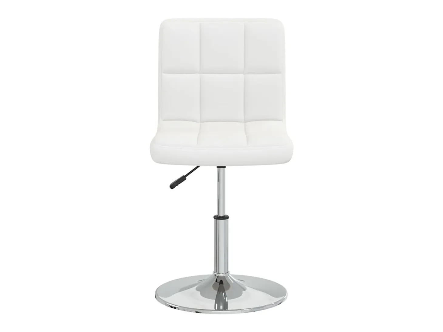 Silla de comedor de cuero sintético blanco