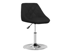 Silla de comedor de cuero sintético negra