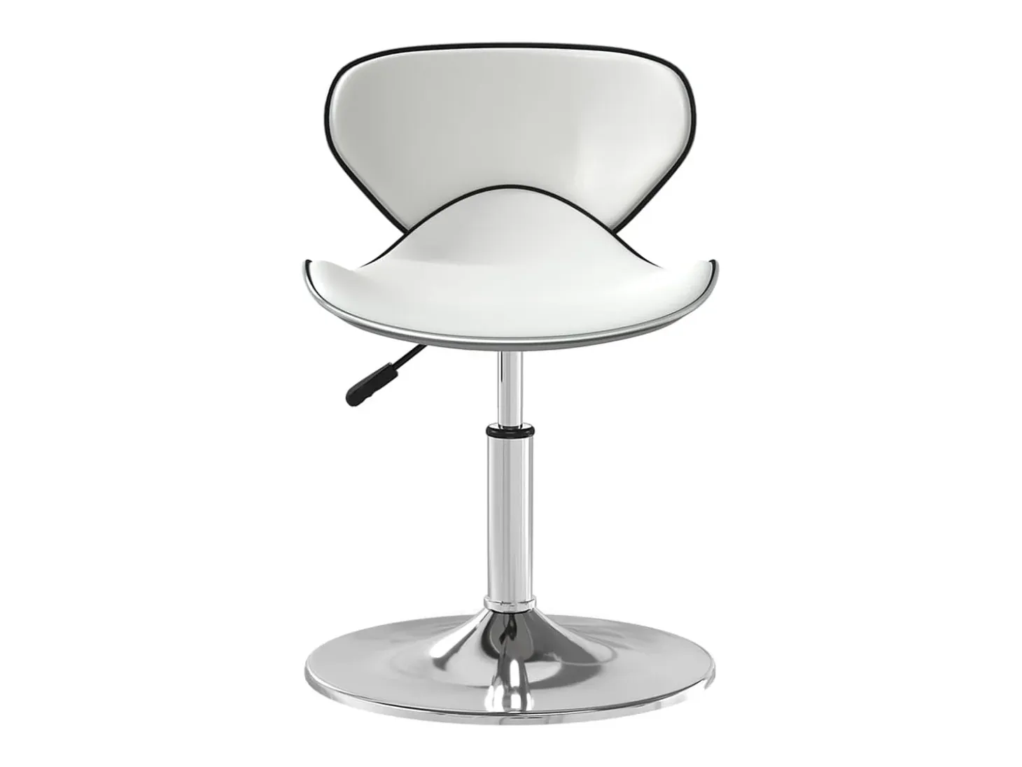 Silla de comedor de cuero sintético blanco