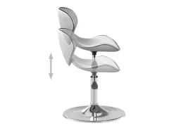 Silla de comedor de cuero sintético blanco