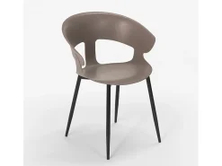 Silla de comedor de diseño moderno para bar y restaurante Evelyn - Gris Oscuro