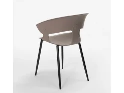 Silla de comedor de diseño moderno para bar y restaurante Evelyn - Gris Oscuro