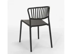 Silla de comedor de diseño moderno para interiores y exteriores Vivienne - Negro