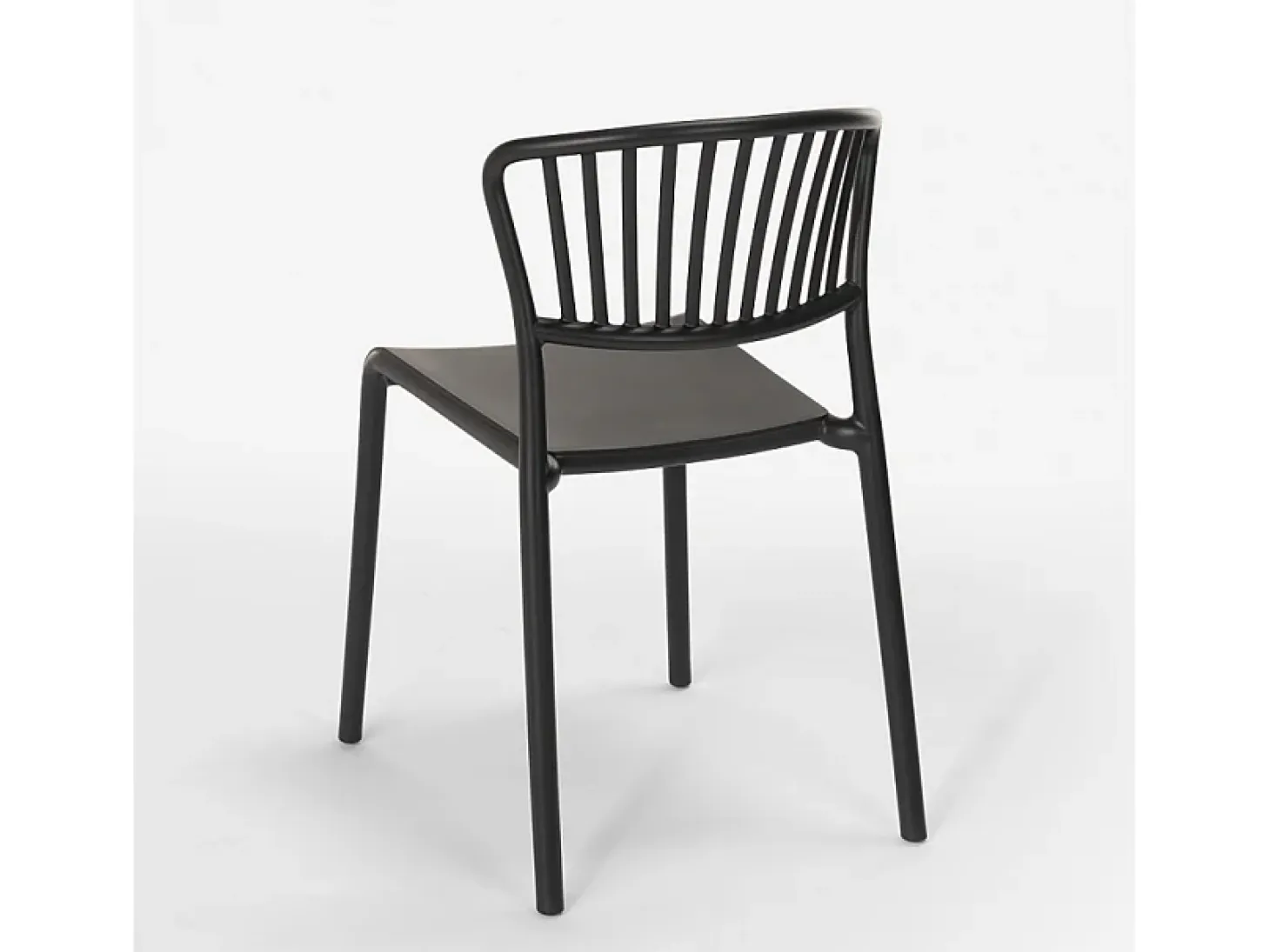 Silla de comedor de diseño moderno para interiores y exteriores Vivienne - Negro