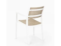 Silla de comedor de diseño para interior y exterior Orion - Beige