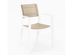 Silla de comedor de diseño para interior y exterior Orion - Beige