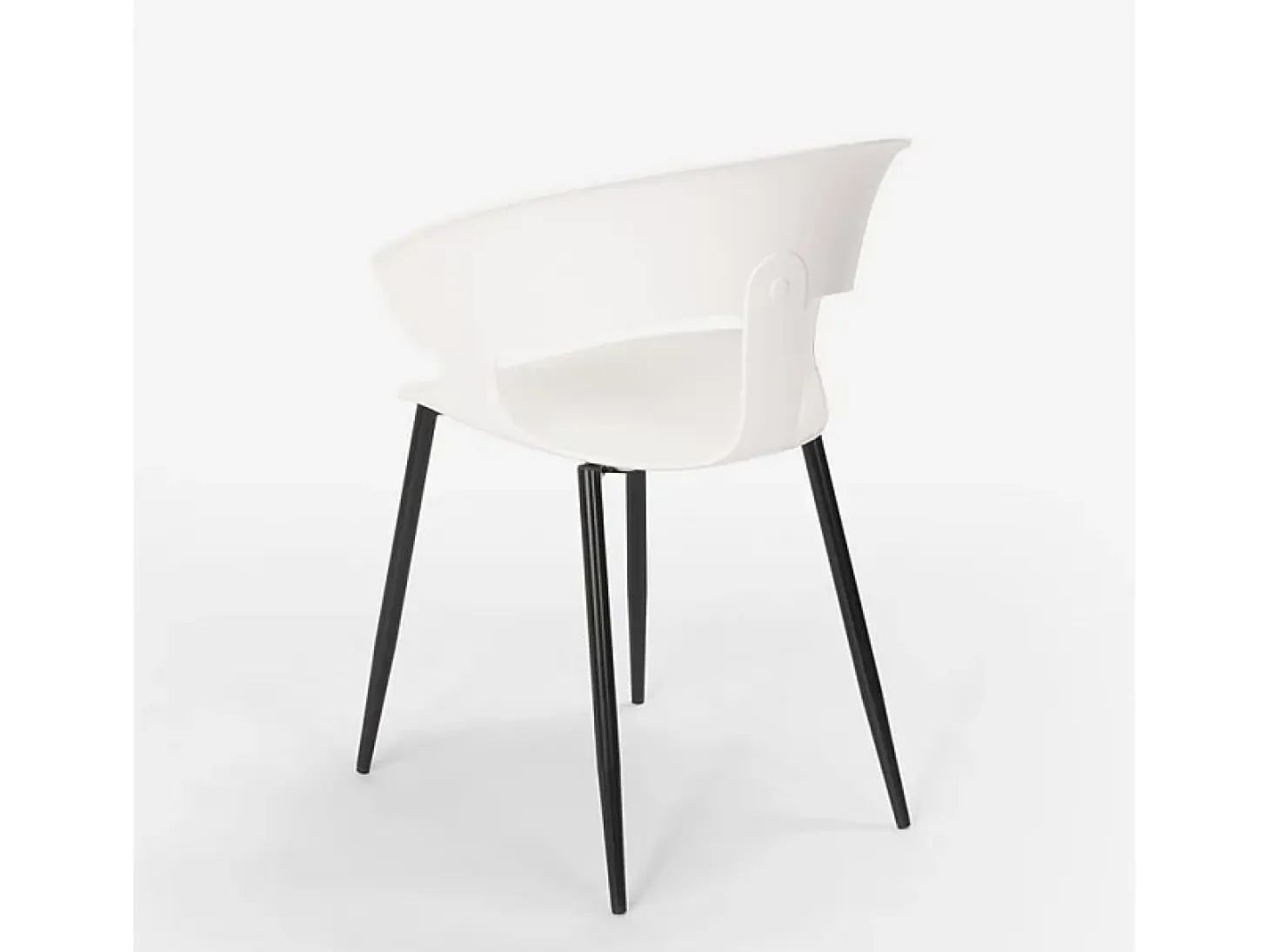 Silla de comedor de diseño moderno para bar y restaurante Evelyn - Blanco