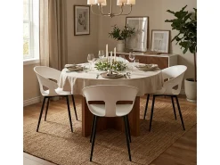 Silla de comedor de diseño moderno para bar y restaurante Evelyn - Blanco