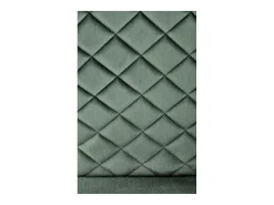 Silla de comedor de diseño en terciopelo verde con base de metal negro VIDAR