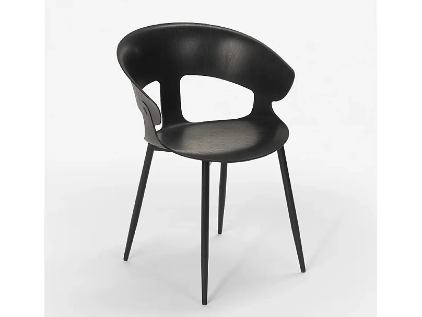 Silla de comedor de diseño moderno para bar y restaurante Evelyn - Negro