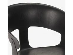 Silla de comedor de diseño moderno para bar y restaurante Evelyn - Negro