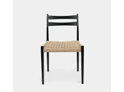 Silla de comedor de Madera Negro-Natural 81 x 51- Vina