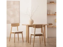 Silla de comedor de Madera Beige-Natural 83 x 46- Leyre