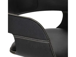 Silla de comedor de madera curvada y cuero sintético