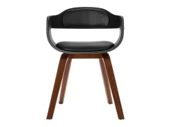 Silla de comedor de madera curvada y cuero sintético