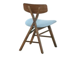 Silla de comedor de madera – Marrón/azul – LOOMENS