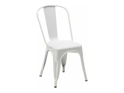 silla de comedor de metal para cocinas y bares steel one - Blanco