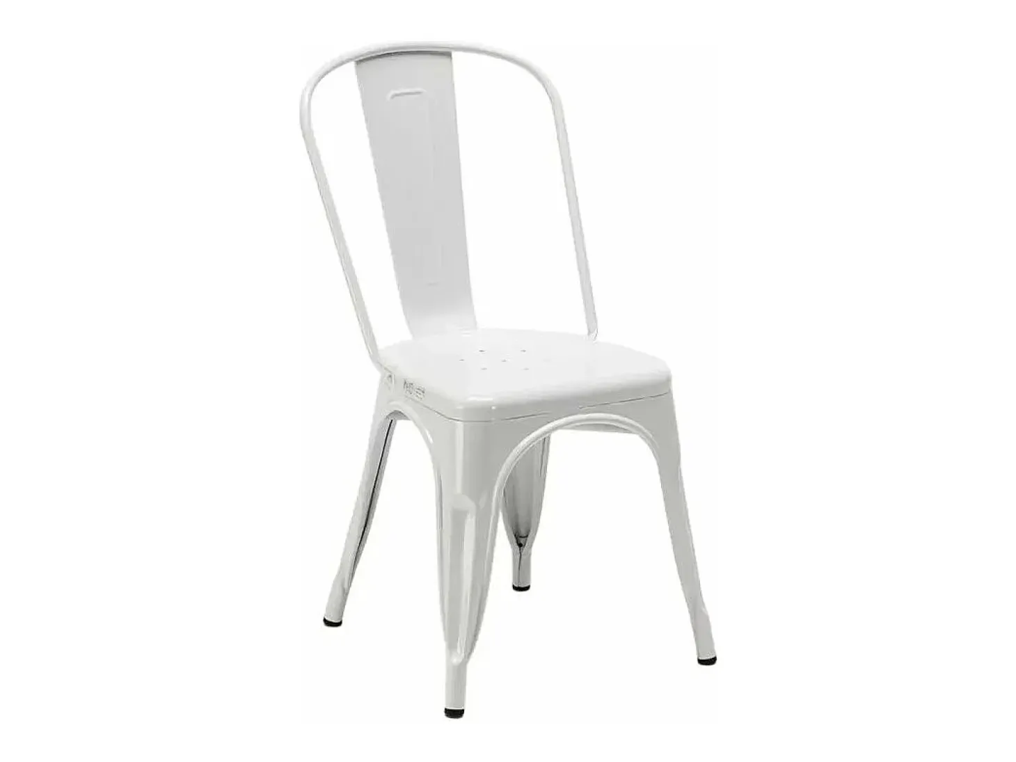 silla de comedor de metal para cocinas y bares steel one - Blanco