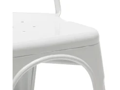 silla de comedor de metal para cocinas y bares steel one - Blanco