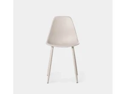 Silla de comedor de Plástico Beige 80 x 45- Nina