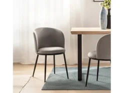 Silla de comedor de Tela Gris 80 x 51- Nolan