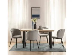 Silla de comedor de Tela Gris 80 x 51- Nolan