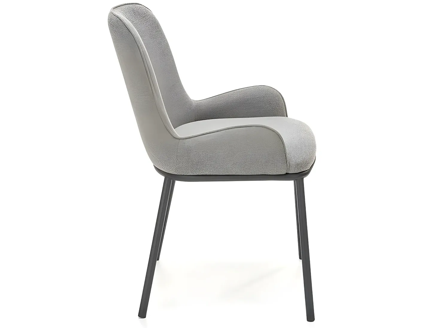 Silla de comedor de tela gris Steiner