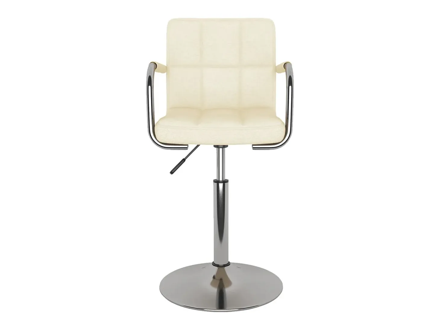 Silla de comedor de tela color crema