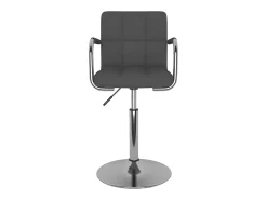 Silla de comedor de tela gris oscuro