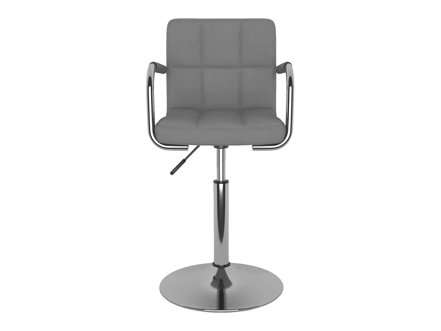 Silla de comedor de tela gris claro