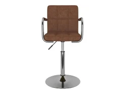 Silla de comedor de tela marrón
