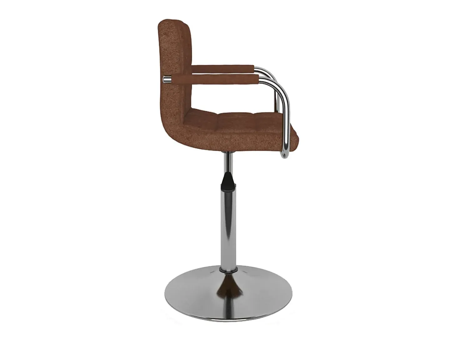 Silla de comedor de tela marrón