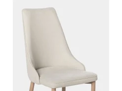 Silla de comedor de Tela Beige 95 x 45- Agnes