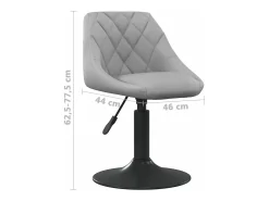 Silla de comedor de terciopelo verde claro