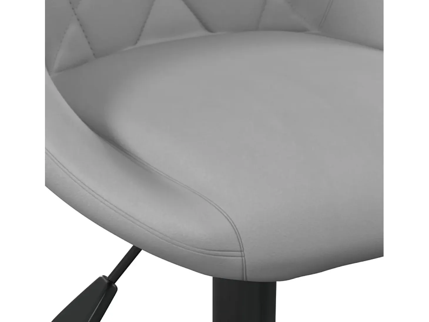 Silla de comedor de terciopelo gris claro