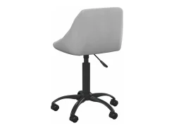 Silla de comedor de terciopelo gris claro