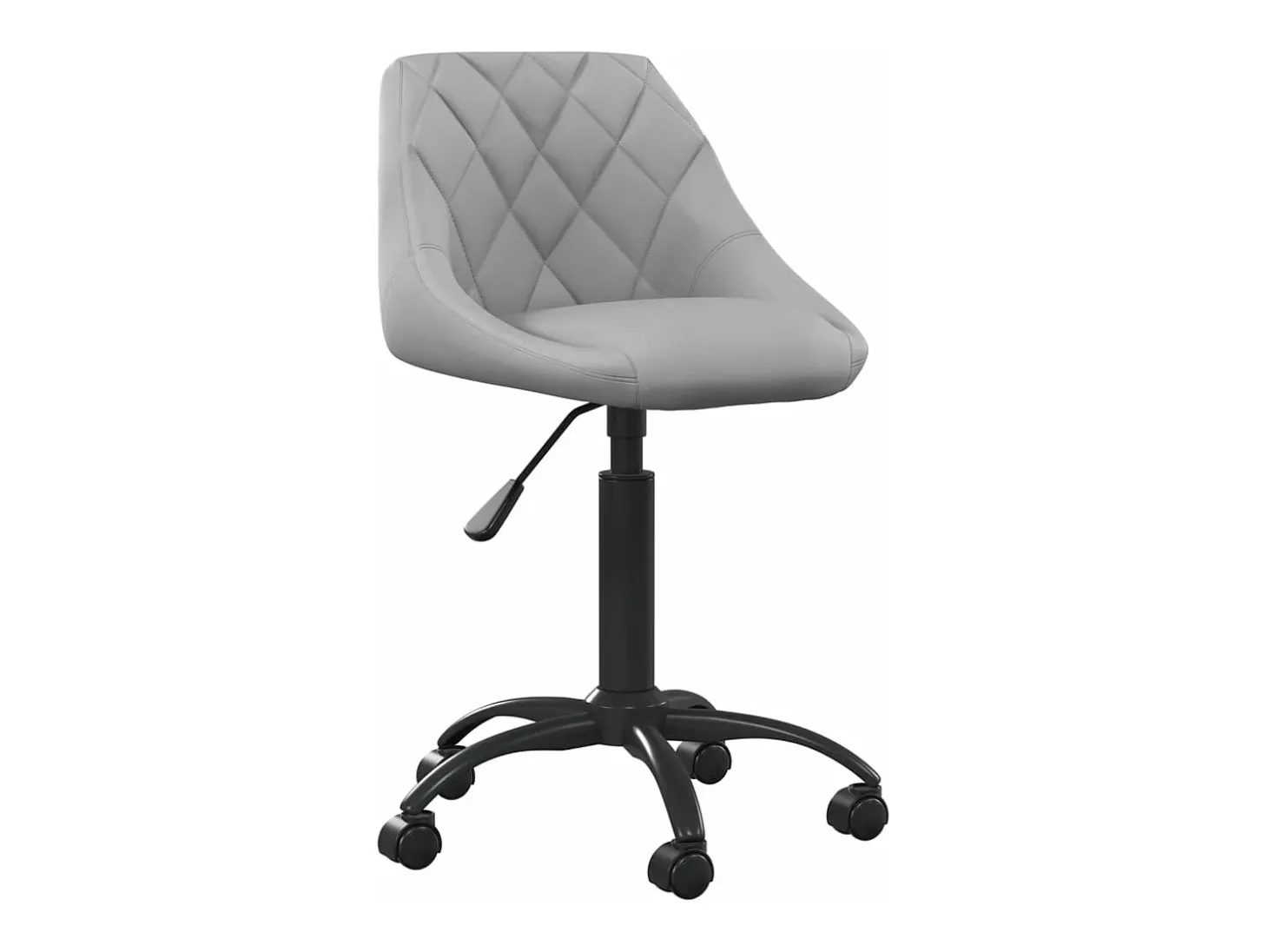 Silla de comedor de terciopelo gris claro
