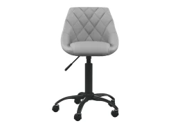Silla de comedor de terciopelo gris claro