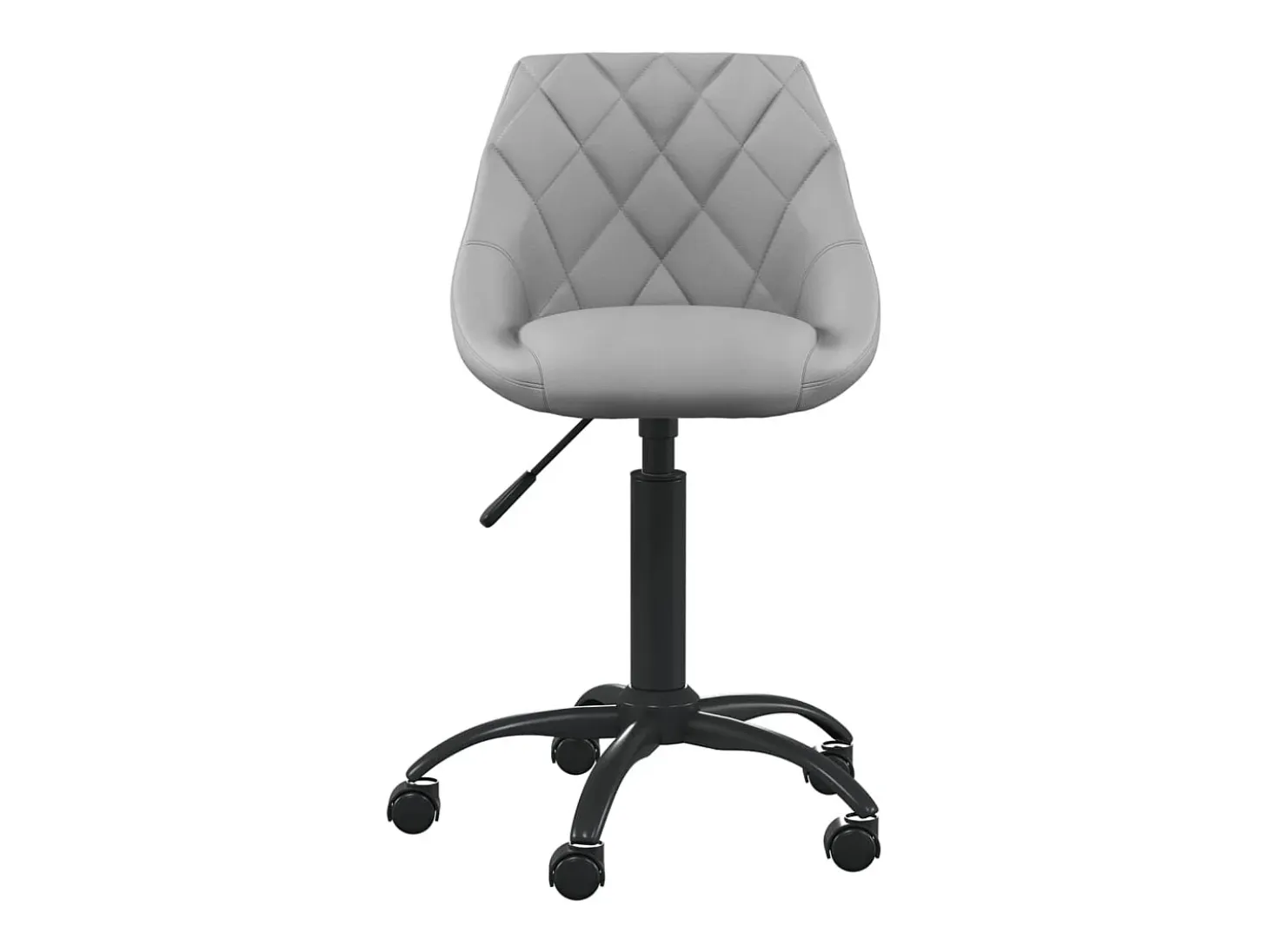 Silla de comedor de terciopelo gris claro