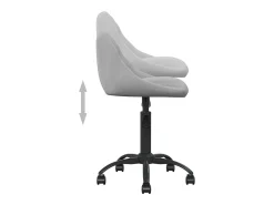 Silla de comedor de terciopelo gris claro