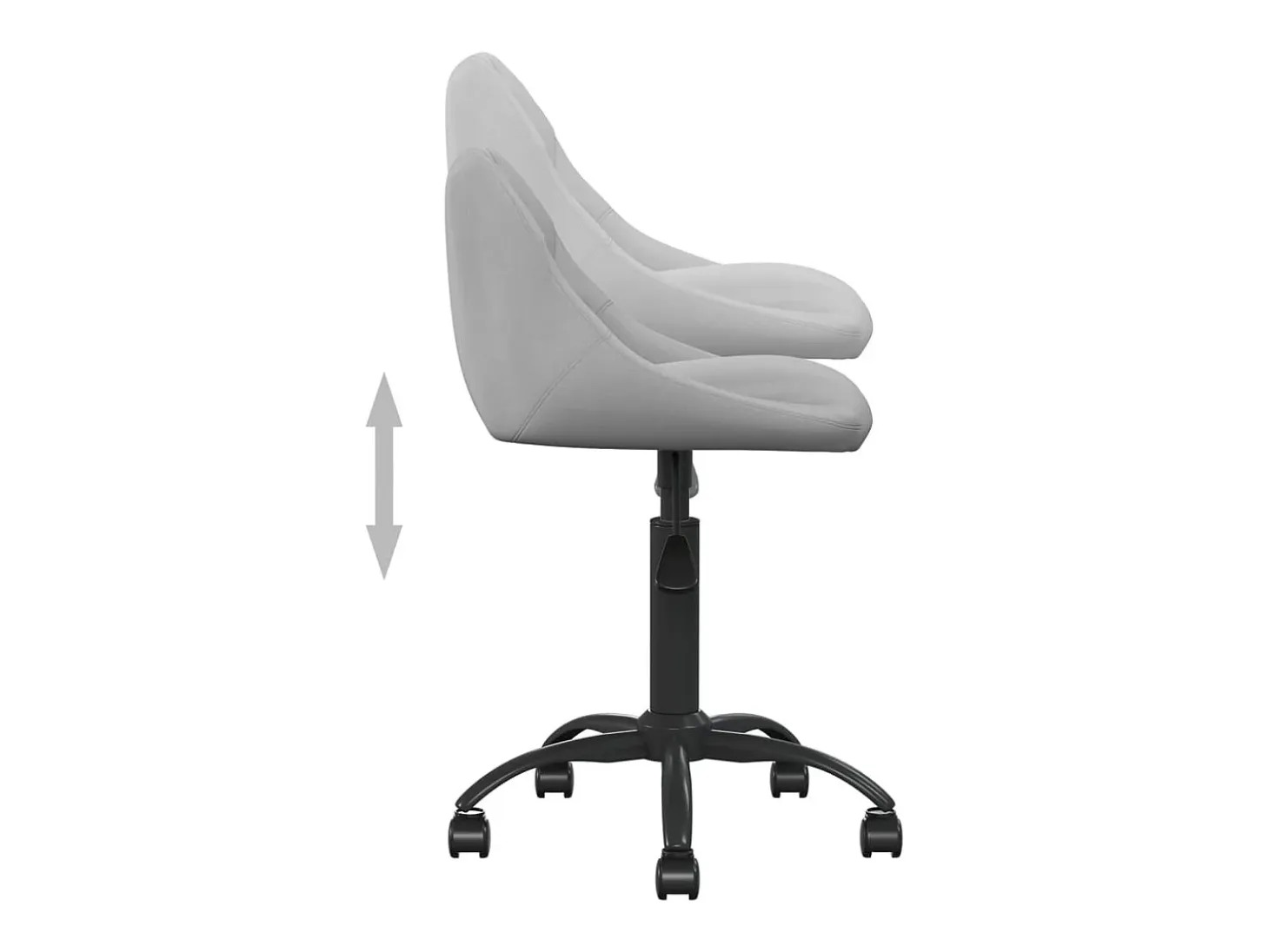 Silla de comedor de terciopelo gris claro
