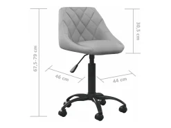 Silla de comedor de terciopelo gris claro