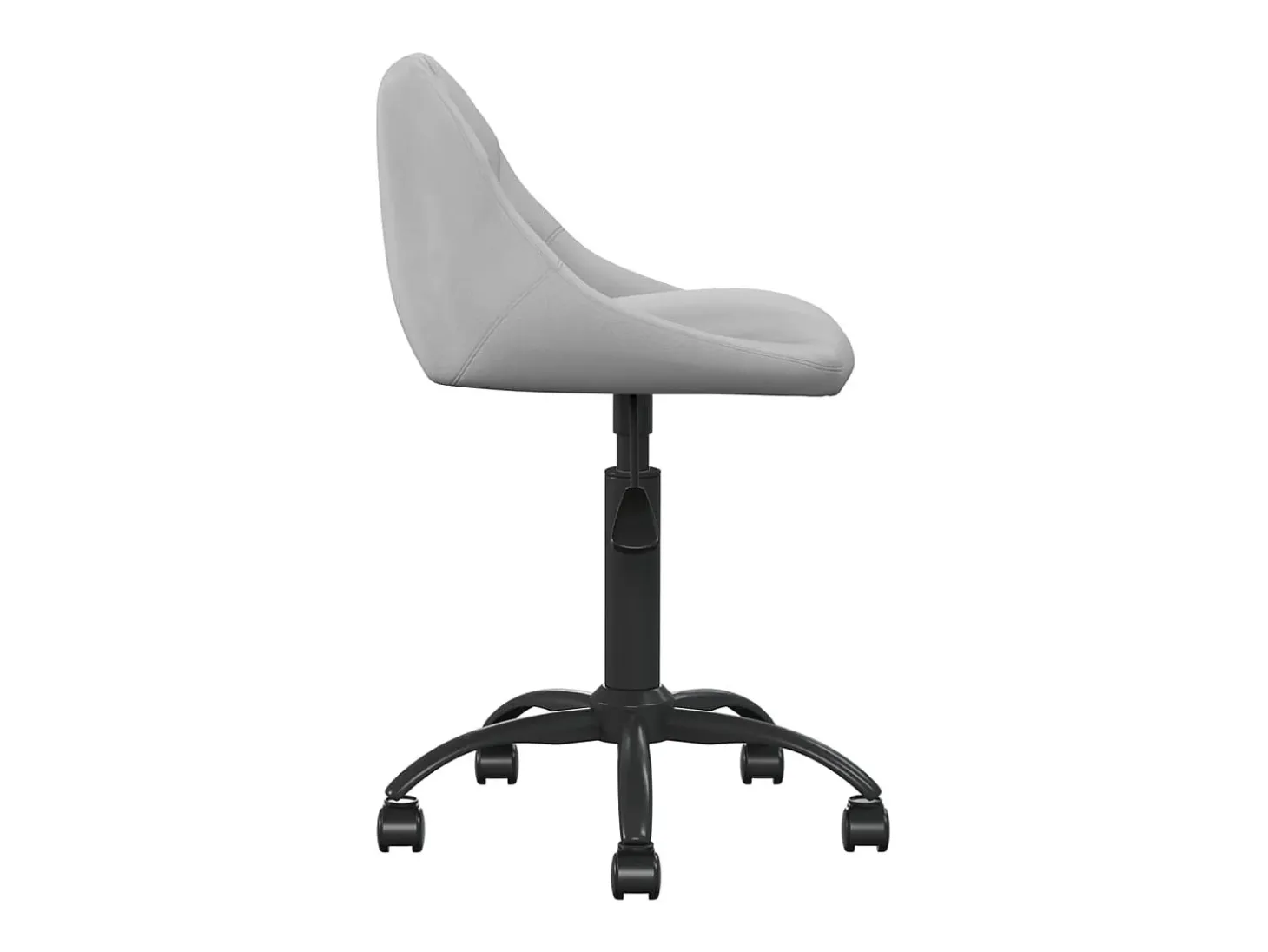 Silla de comedor de terciopelo gris claro