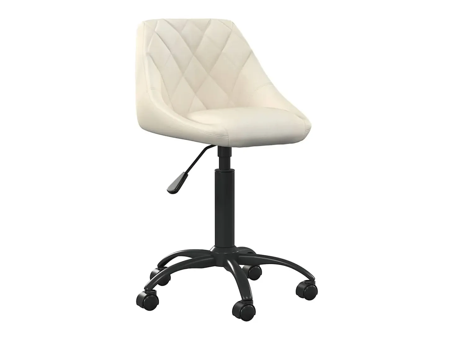 Silla de comedor de terciopelo crema