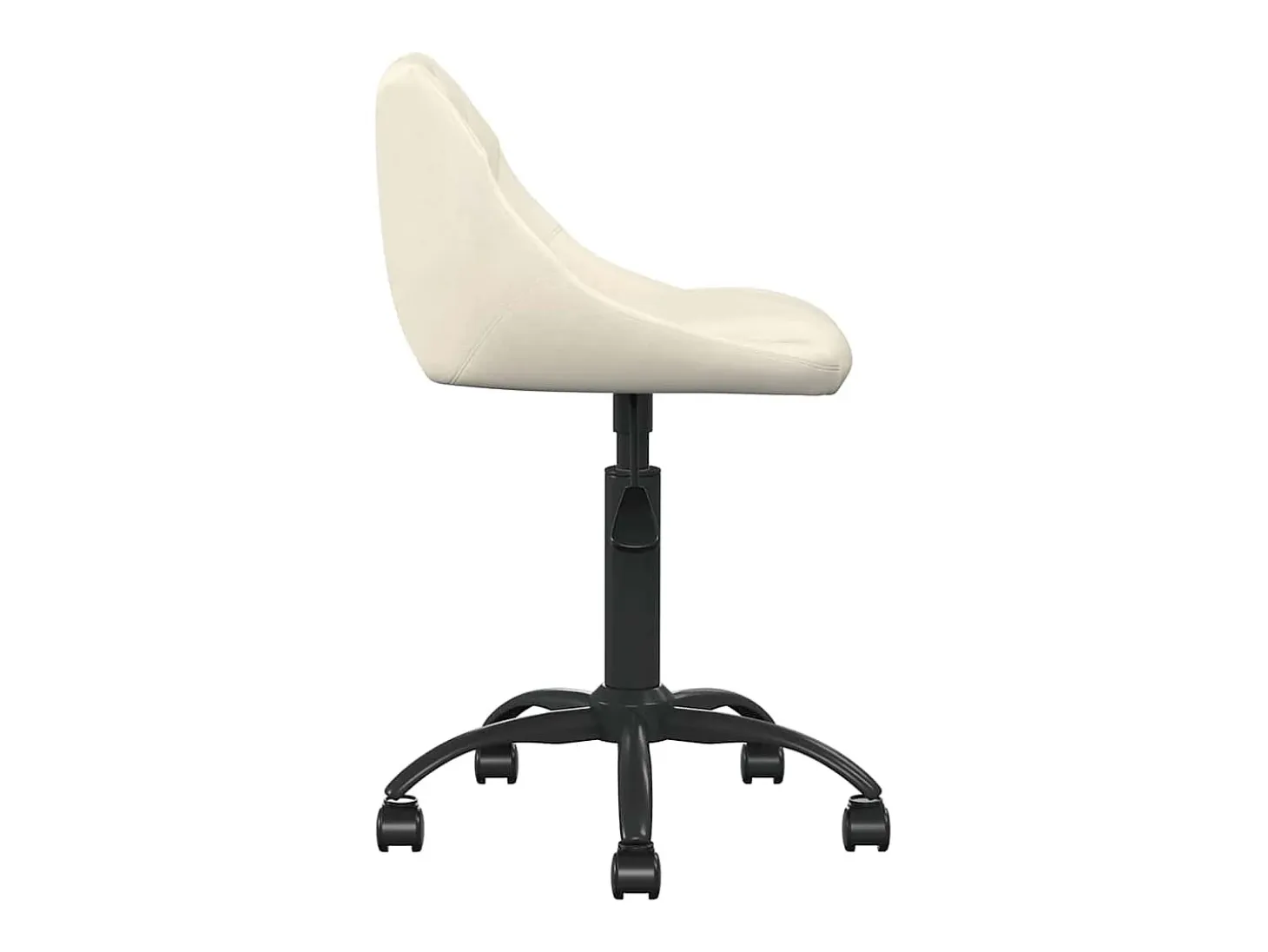 Silla de comedor de terciopelo crema