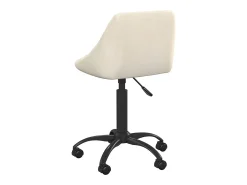 Silla de comedor de terciopelo crema