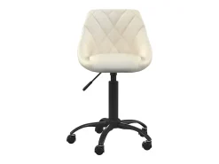 Silla de comedor de terciopelo crema