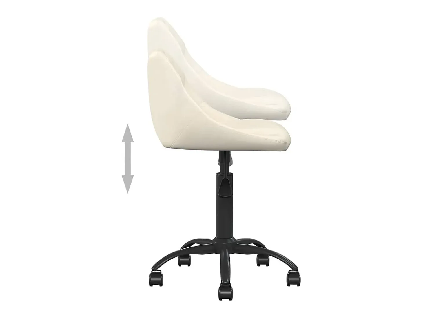 Silla de comedor de terciopelo crema