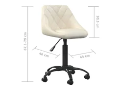 Silla de comedor de terciopelo crema